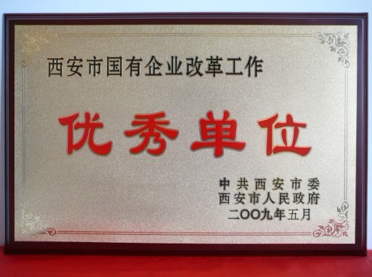 2009年5月，被西安市委、市政府評為西安市國企業(yè)改革工作優(yōu)秀單位